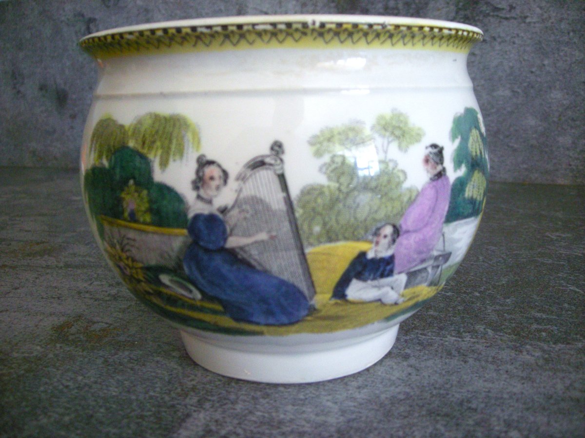 Large  Chocolate  Cup  Polychrome  Porcelain  1836  Choisy-le-roi-photo-5