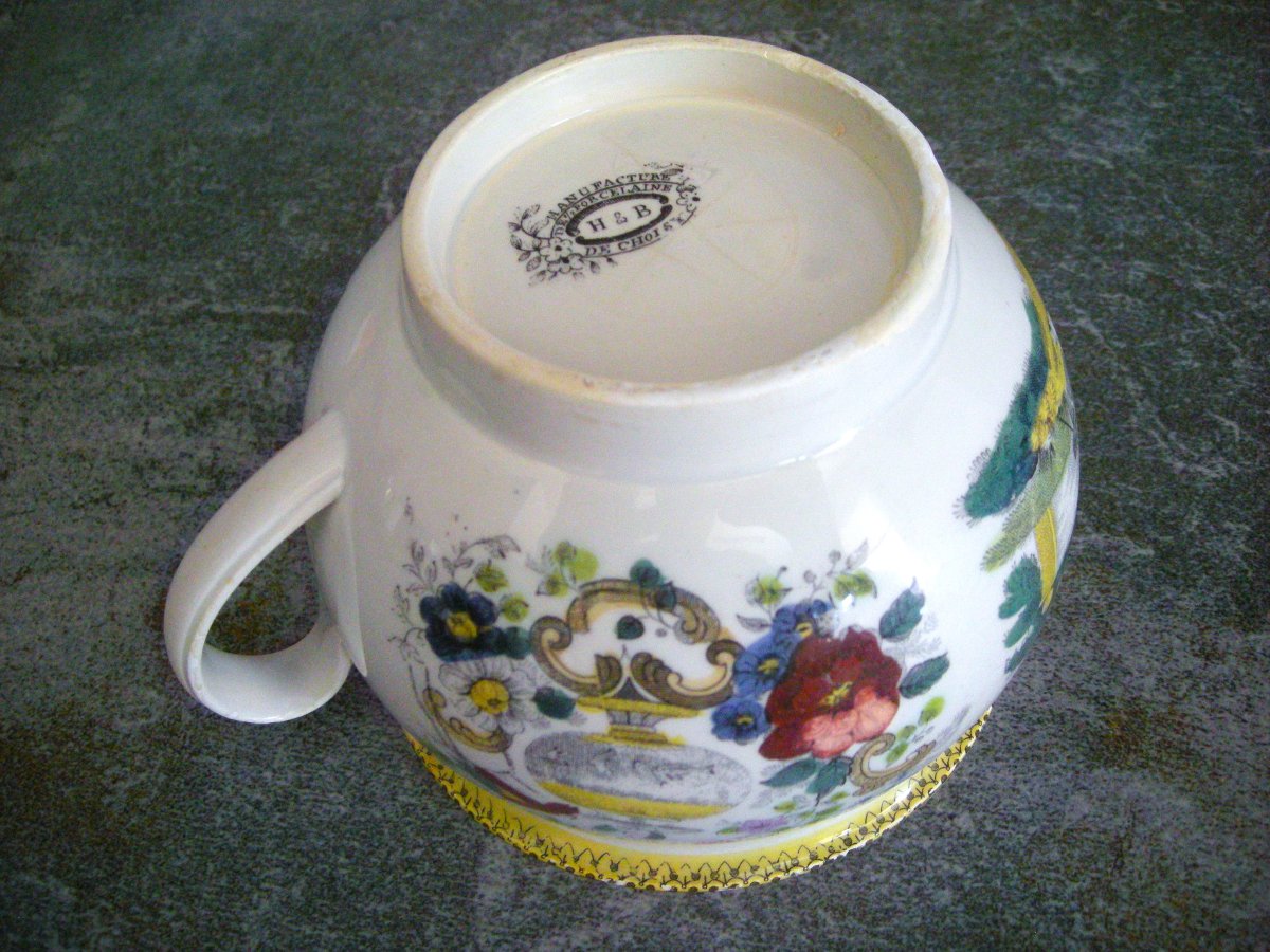 Large  Chocolate  Cup  Polychrome  Porcelain  1836  Choisy-le-roi-photo-7