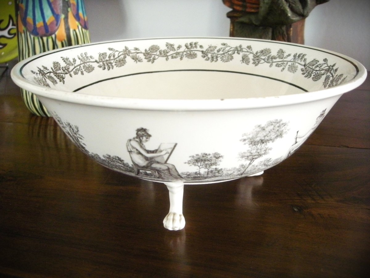 Egouttoir  à  Fraises  en  Faïence  Fine  1806  Manufacture  de  CREIL-photo-6