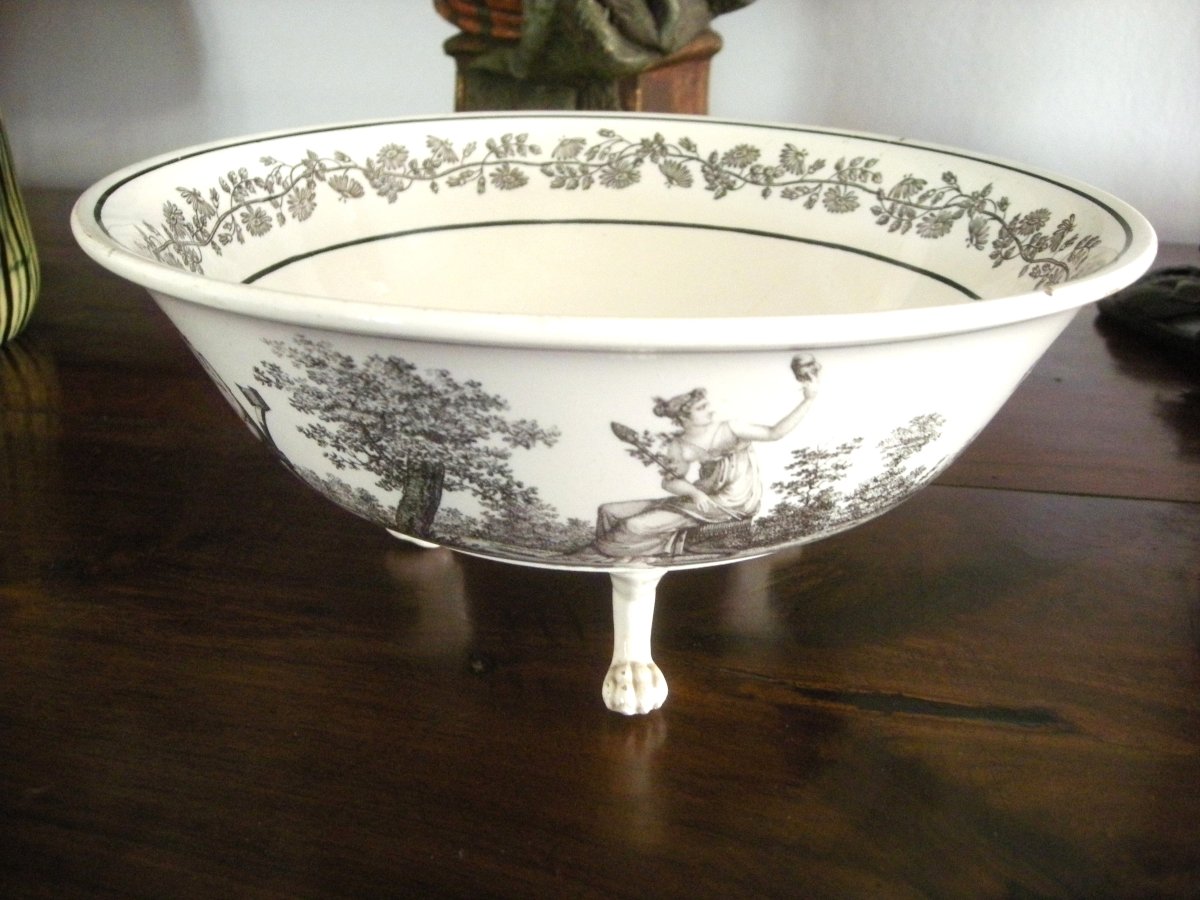 Egouttoir  à  Fraises  en  Faïence  Fine  1806  Manufacture  de  CREIL-photo-7