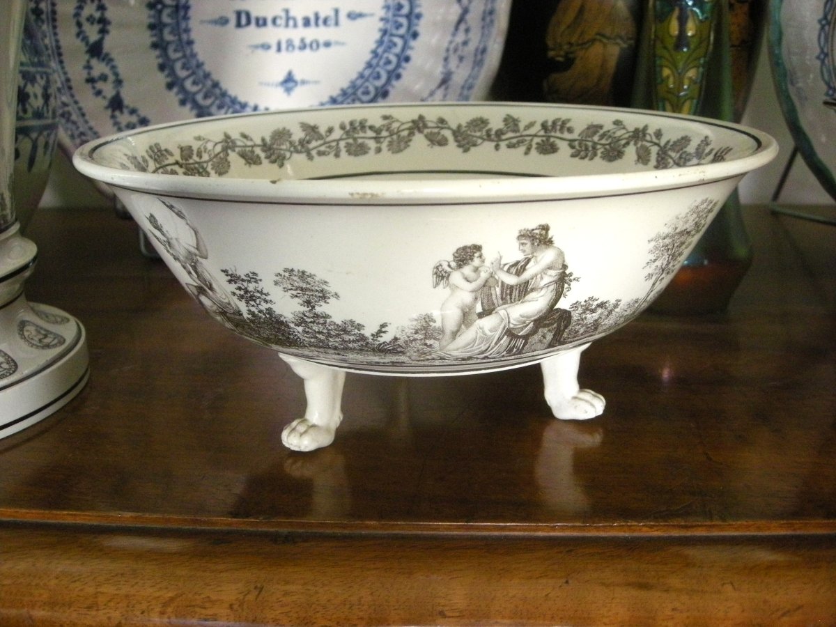 Egouttoir  à  Fraises  en  Faïence  Fine  1806  Manufacture  de  CREIL