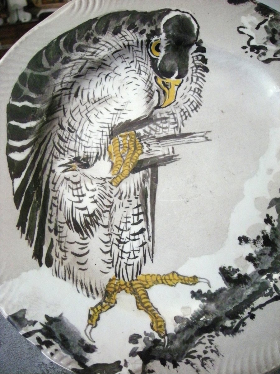 Assiette  Faïence  décor  Japonisant  de  Ernest  Léveillé-photo-3
