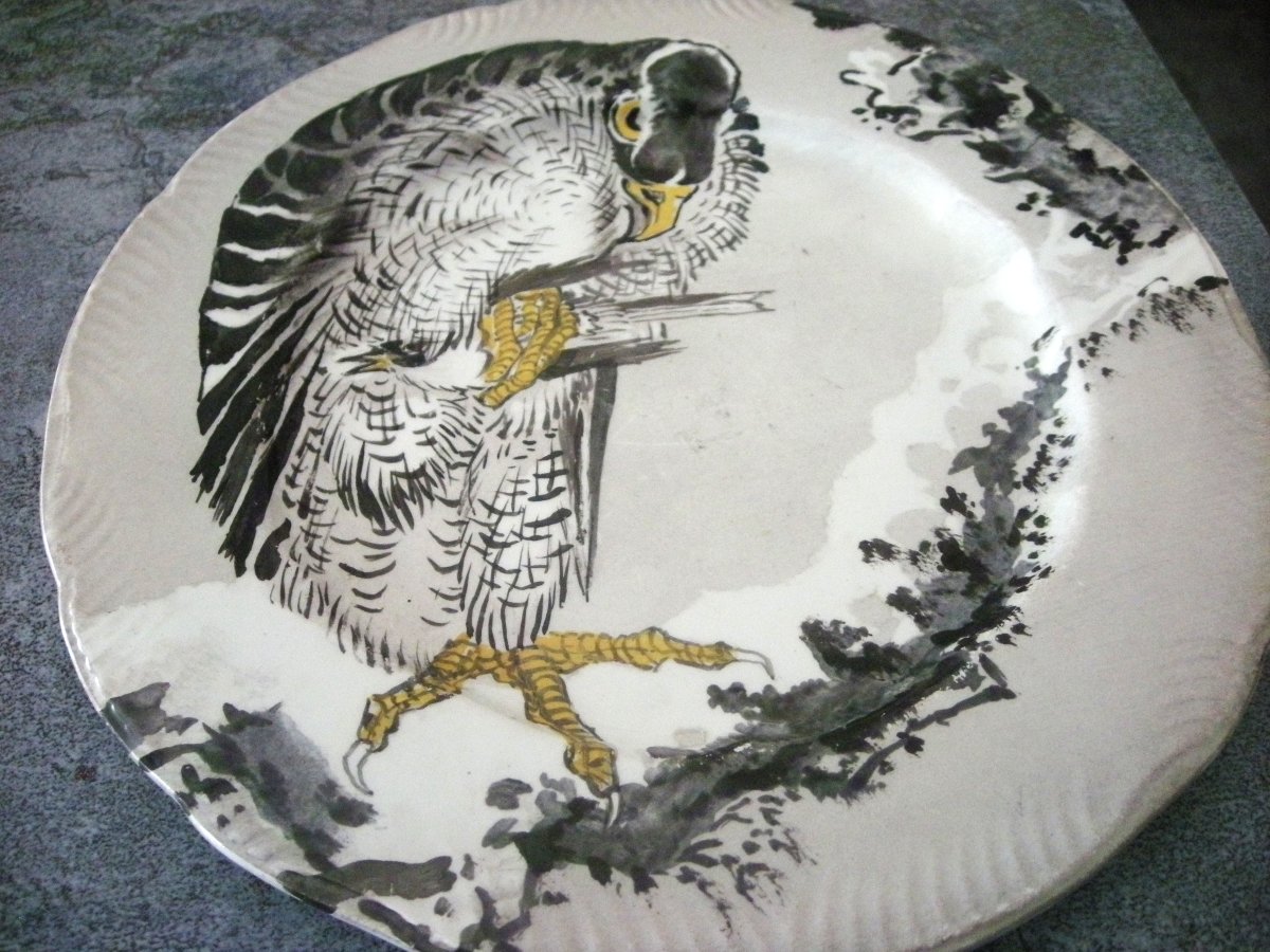 Plate  Earthenware  With  Japanese-style  Decor  By  Ernest  Léveillé-photo-1