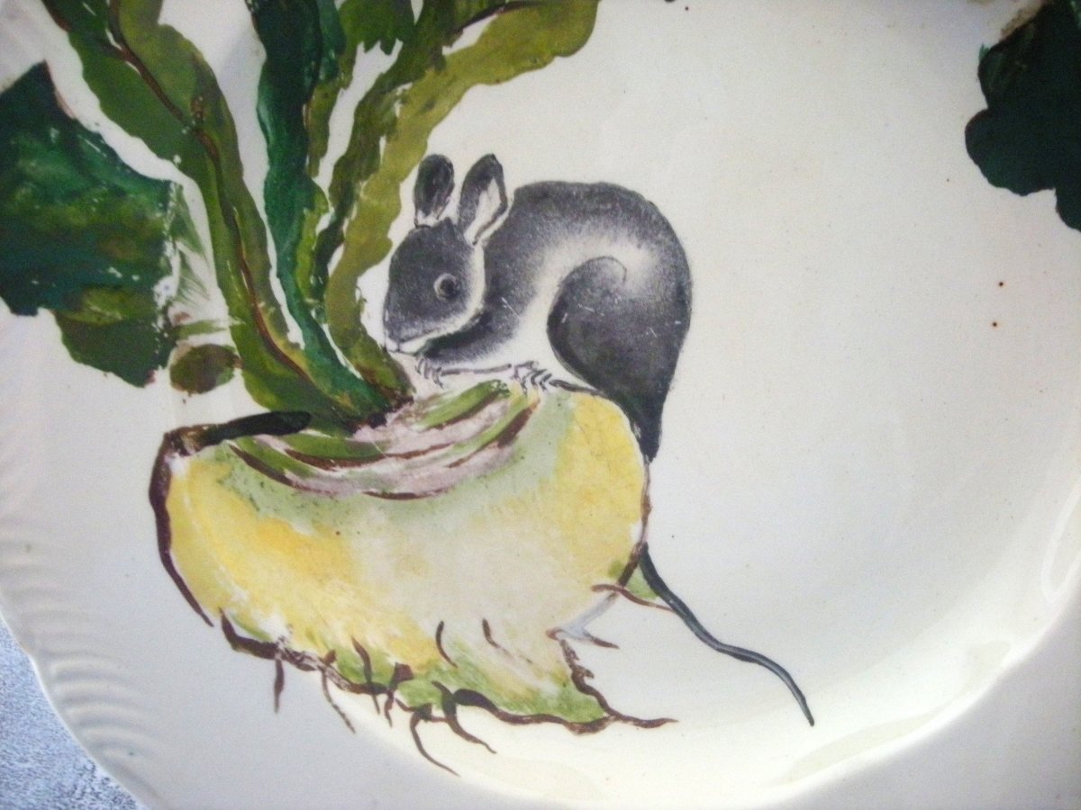 Japanese-style Earthenware Plate By Eugène Rousseau-photo-1