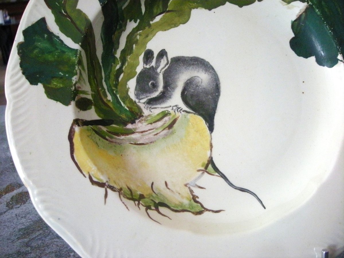 Japanese-style Earthenware Plate By Eugène Rousseau