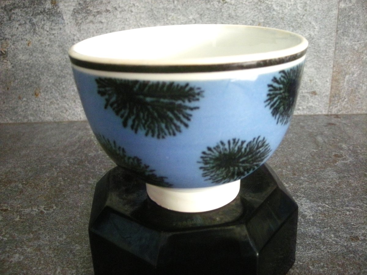 Grosse  Tasse  Faïence  1849  décor  Herborisation  Creil  Montereau-photo-3