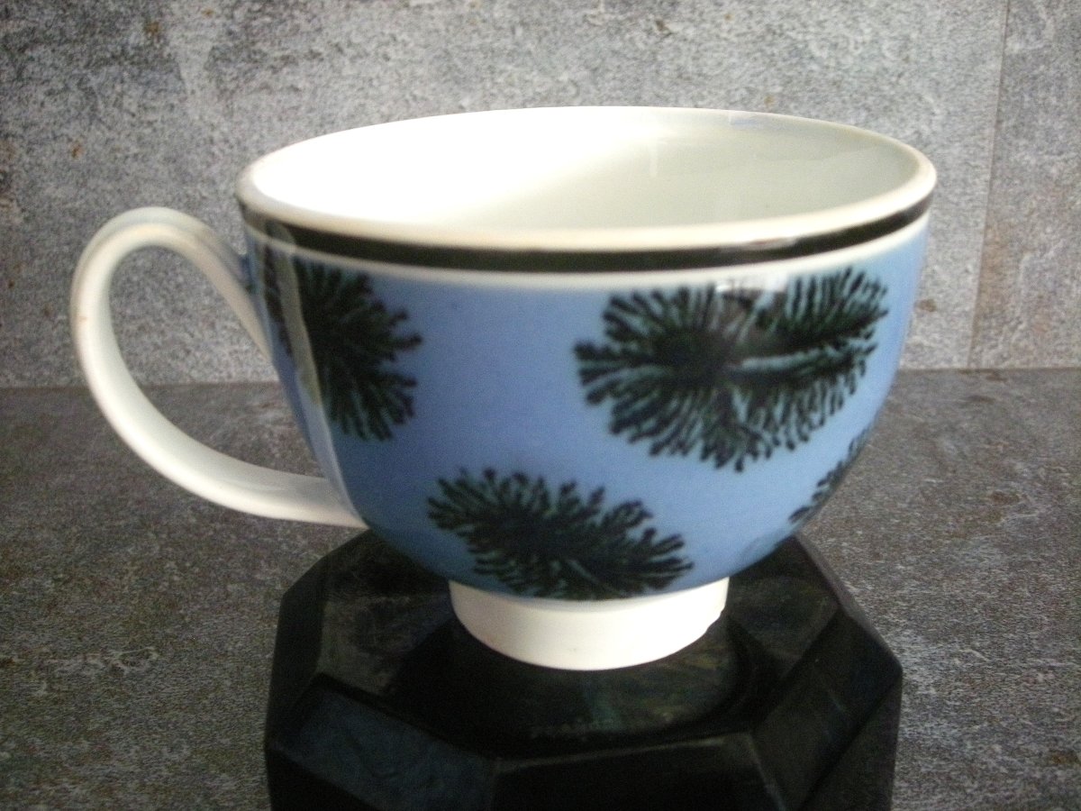 Grosse  Tasse  Faïence  1849  décor  Herborisation  Creil  Montereau-photo-4