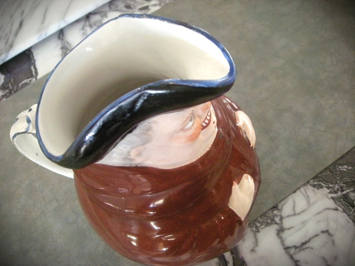 Cider Pitcher, 1890, "monk" Design, Made In Creil And Montereau-photo-2