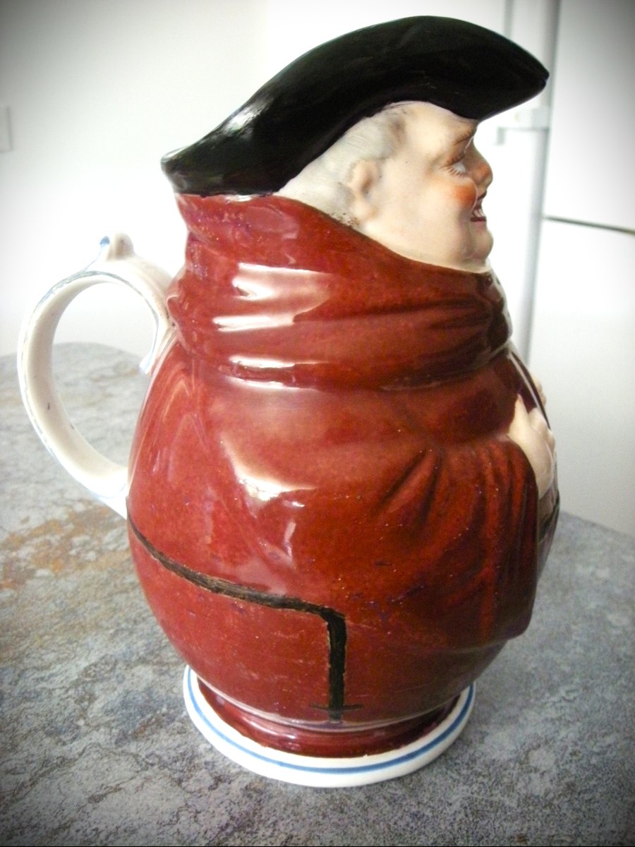Cider Pitcher, 1890, "monk" Design, Made In Creil And Montereau-photo-4