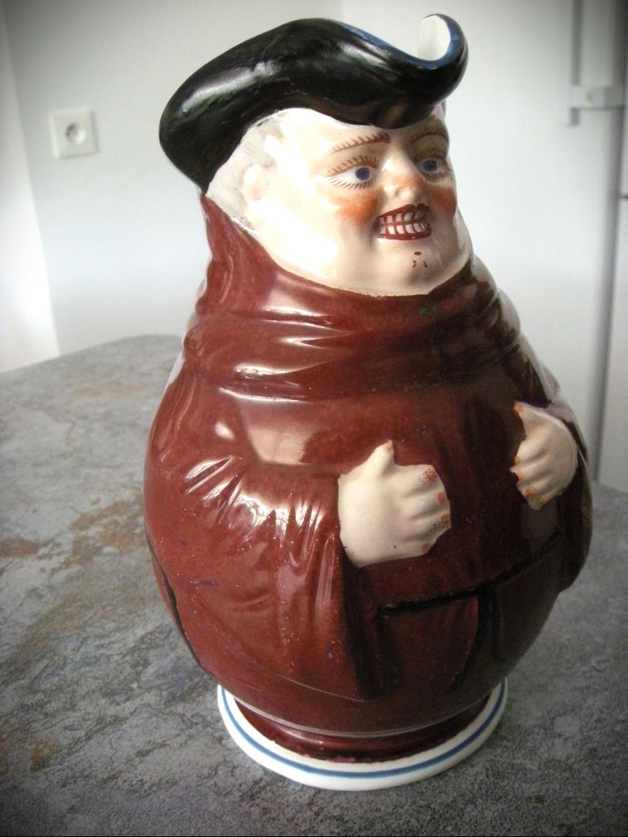 Cider Pitcher, 1890, "monk" Design, Made In Creil And Montereau-photo-5