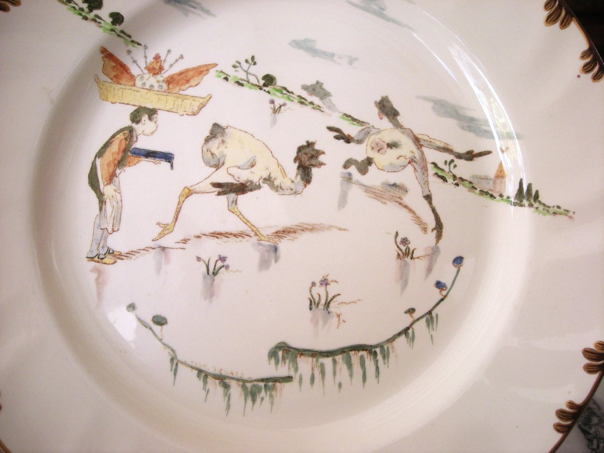 Plate  Polychrome Earthenware  "parisian Service"  1878  Creil And Montereau-photo-2