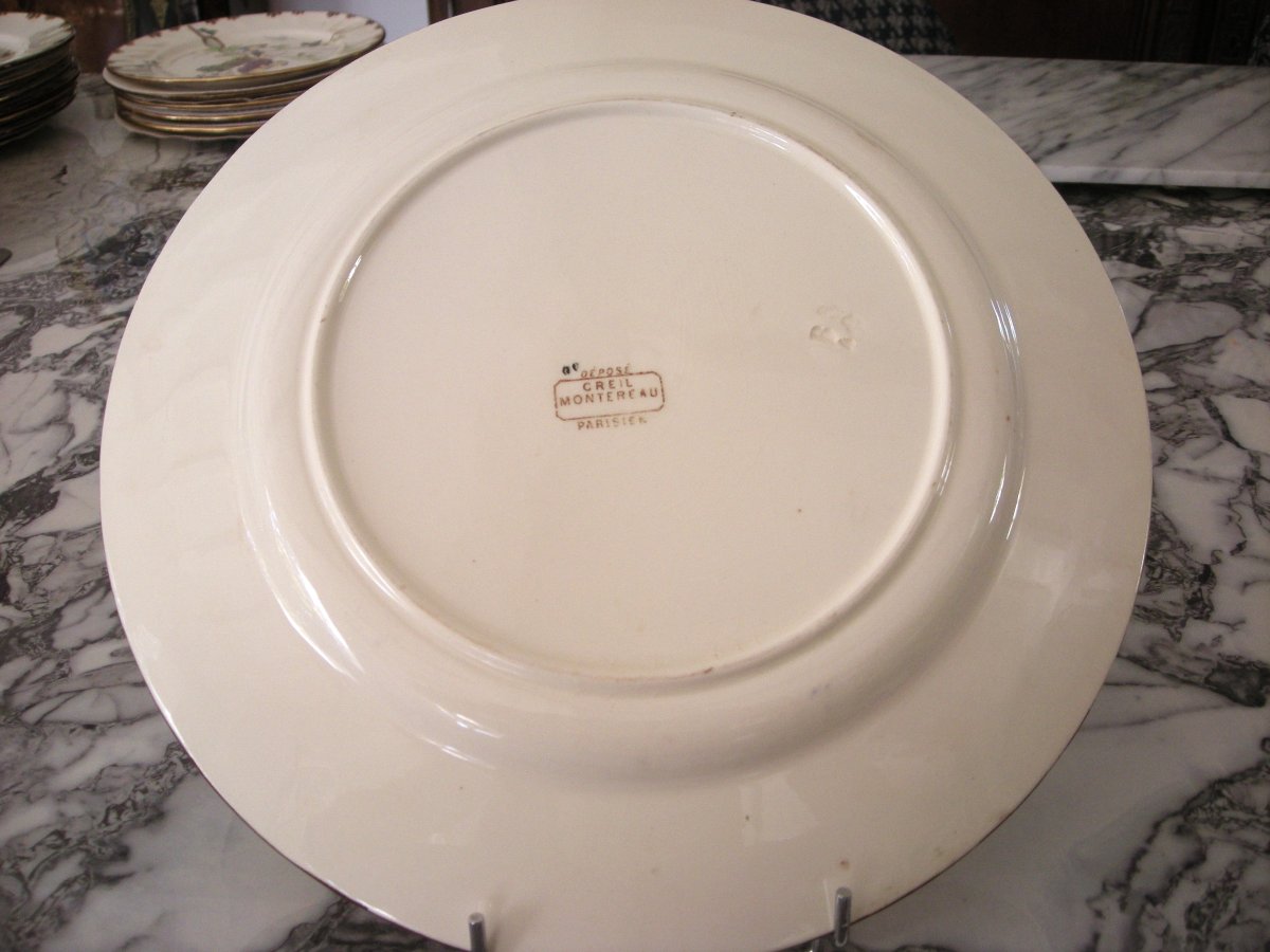 Plate  Polychrome Earthenware  "parisian Service"  1878  Creil And Montereau-photo-4
