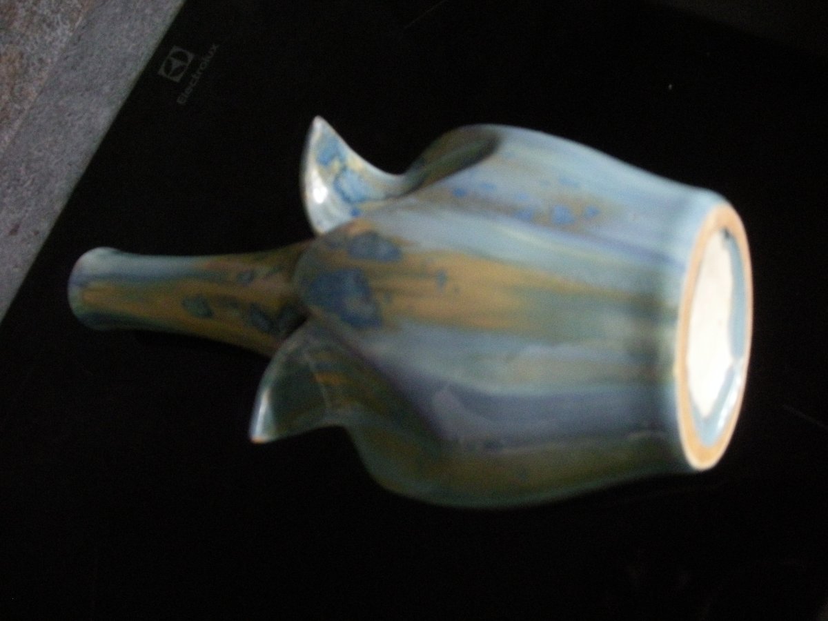 Vase  Grès  Art  Nouveau  Début  XXème  Manufacture  de  Pierrefonds-photo-2