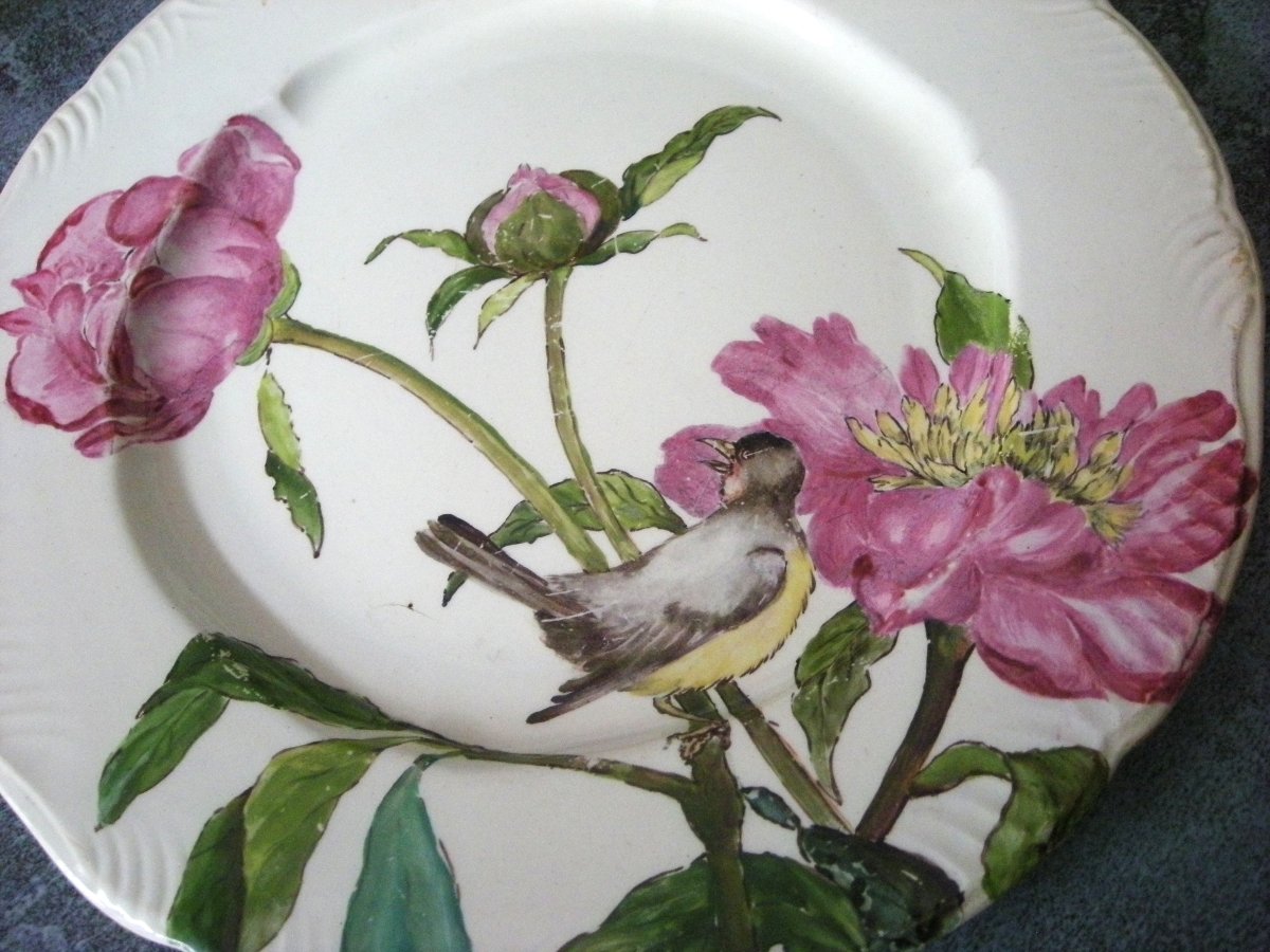 Assiette  Faïence  Fine  1878  Rare Service  Eugène  Rousseau  -photo-1