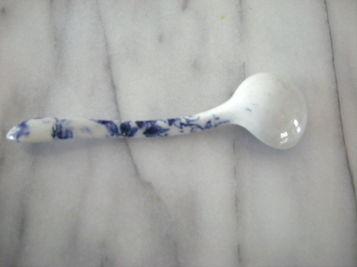 Mustard Spoon, Service Flora, 1870, Creil, Montereau-photo-3