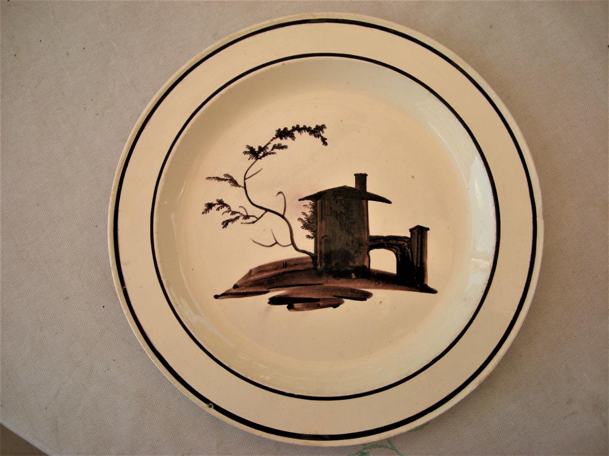 Fine Earthenware Plate 1802 -1812 Charite Sur Loire