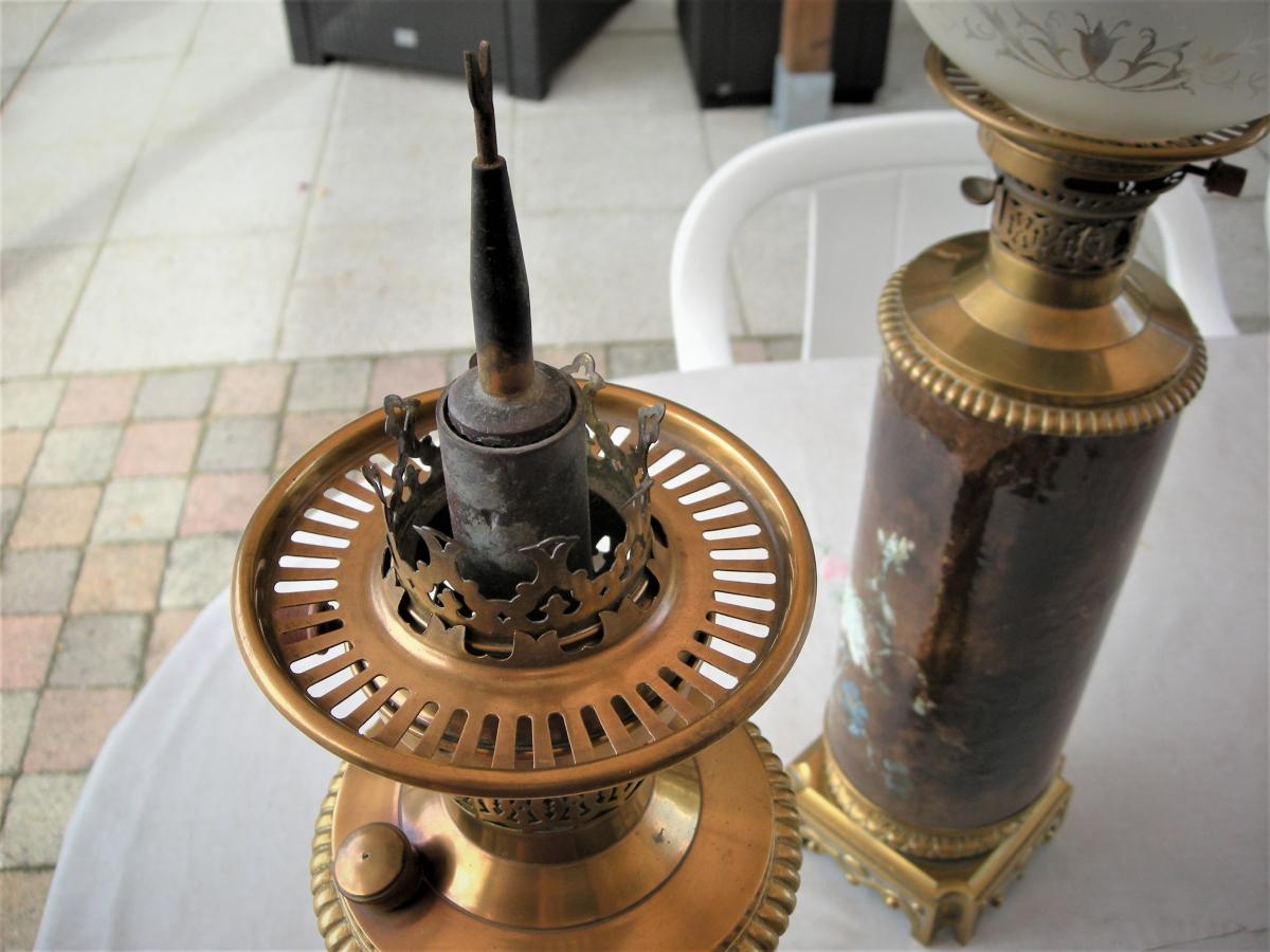 Pair Of Lamps In Barbotine Signed Dominique Grenet De Gien-photo-7