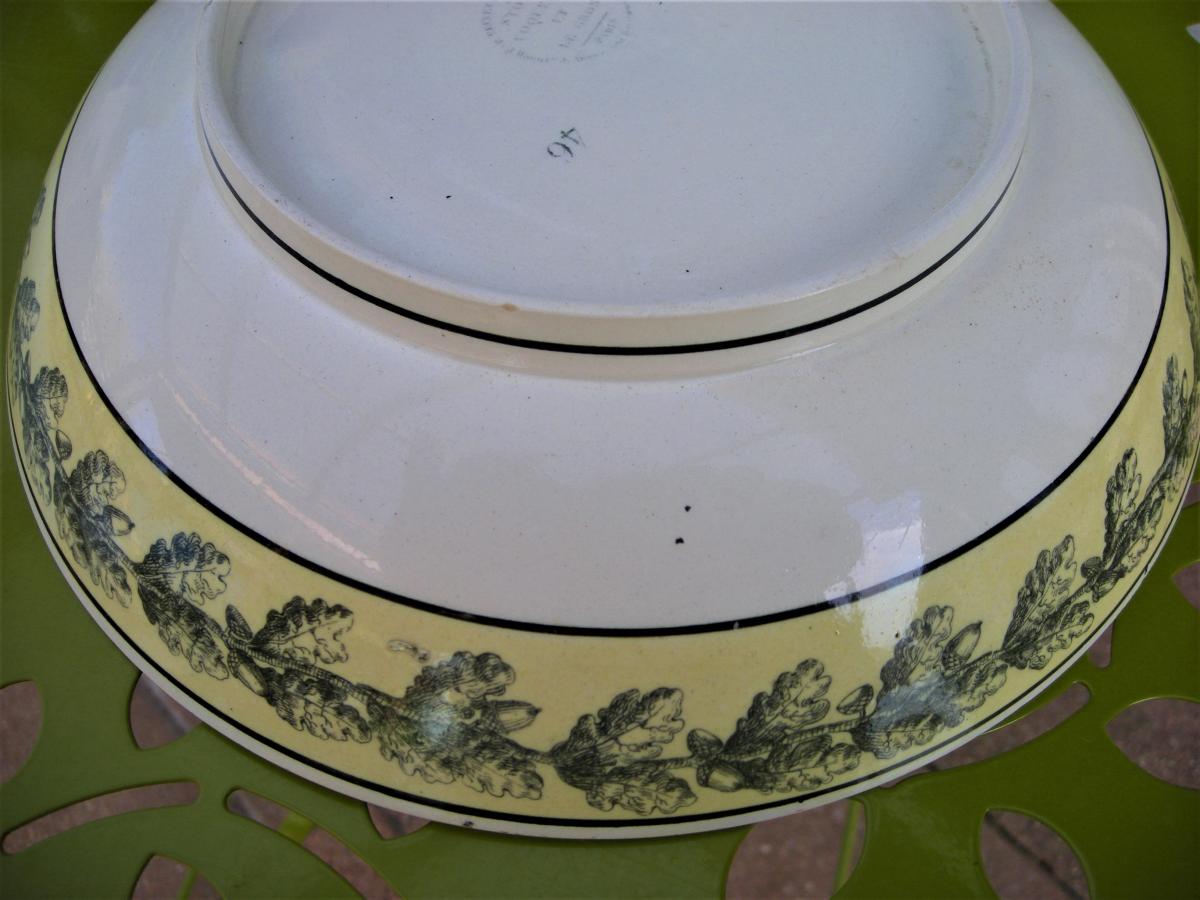 Round Dish In Fine Faience 1808 - 1818 From Creil Manufacture-photo-1