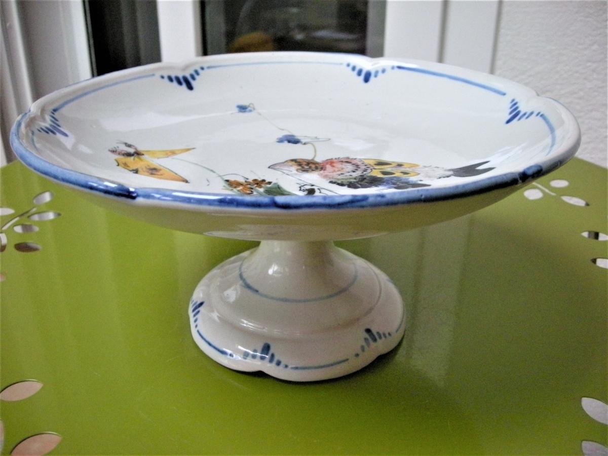 Proantic Coupe A Fruits In Faience Laurin Workshop De Bourg La Reine