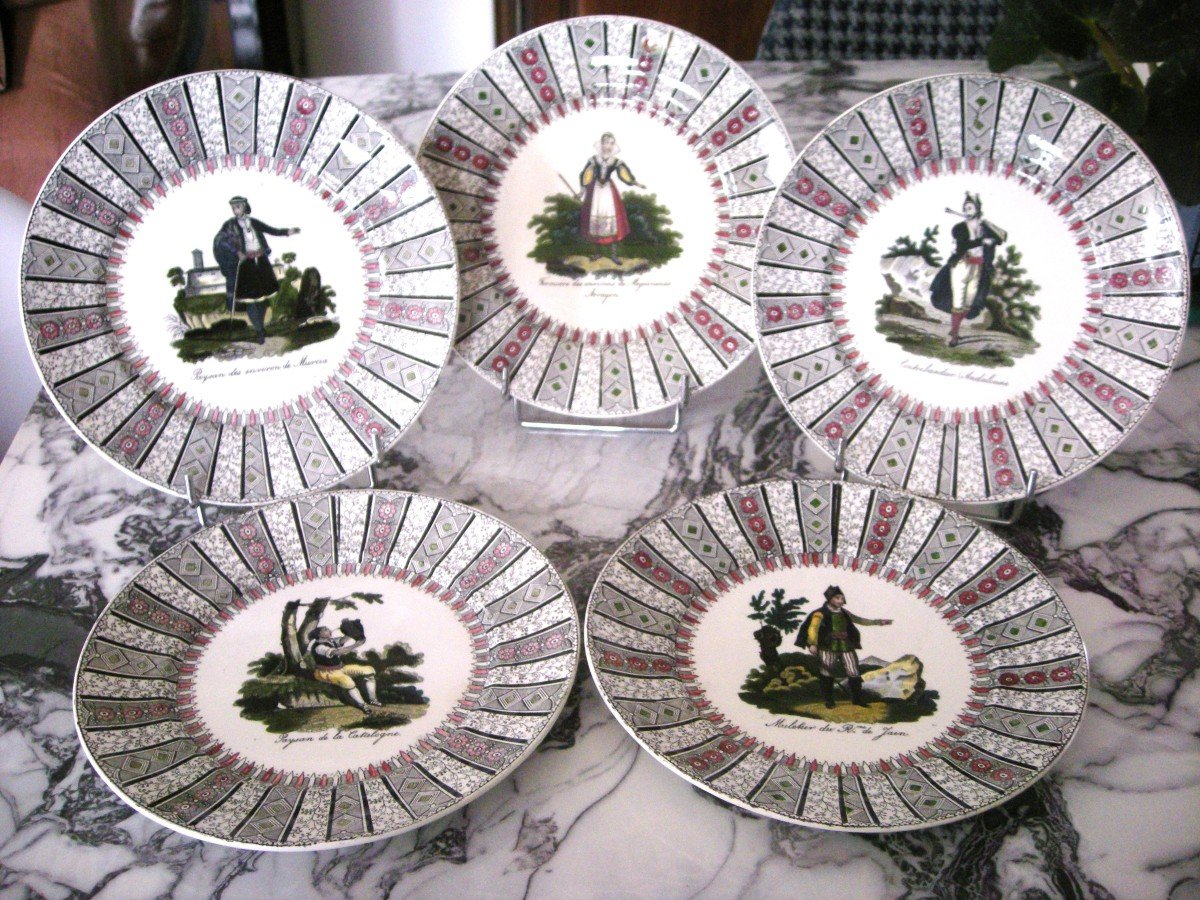 Five  Porcelain Plates