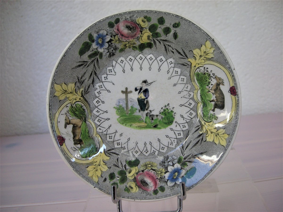 Opaque 1844 Creil Et Montereau Porcelain Cup / Saucer-photo-3