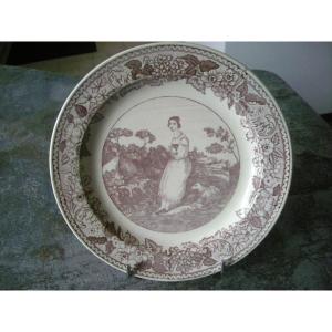 Assiette  Faïence Fine  1830  Manufacture De Plantier Boncoirant Et Cie