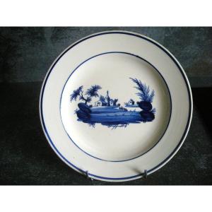 Fine Earthenware Plate Circa 1800 Manufacture Bellevue Les Toul