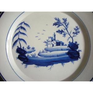 Assiette  Faïence  Fine  peinte  main  1800  Toul  Bellevue