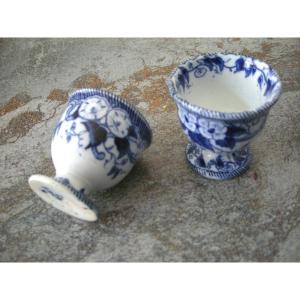 Deux  Coquetiers  vers  1869  Service  Flora  de  Creil  et  Montereau