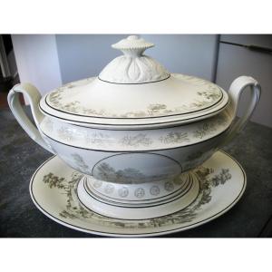 Soupière  d' Apparat  Epoque  Empire  1808   signée  Creil