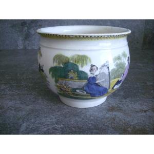 Large  Chocolate  Cup  Polychrome  Porcelain  1836  Choisy-le-roi