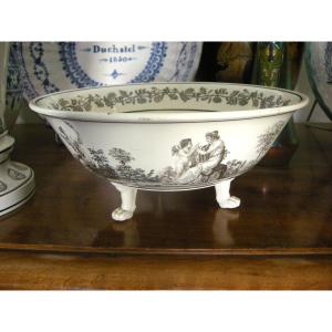 Egouttoir  à  Fraises  en  Faïence  Fine  1806  Manufacture  de  CREIL