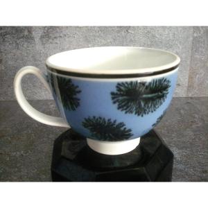 Large Mug Earthenware 1849 Herborization Design Creil Montereau