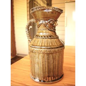 Anthropomorphic 20th-century Stoneware Pitcher By Atelier La Borne