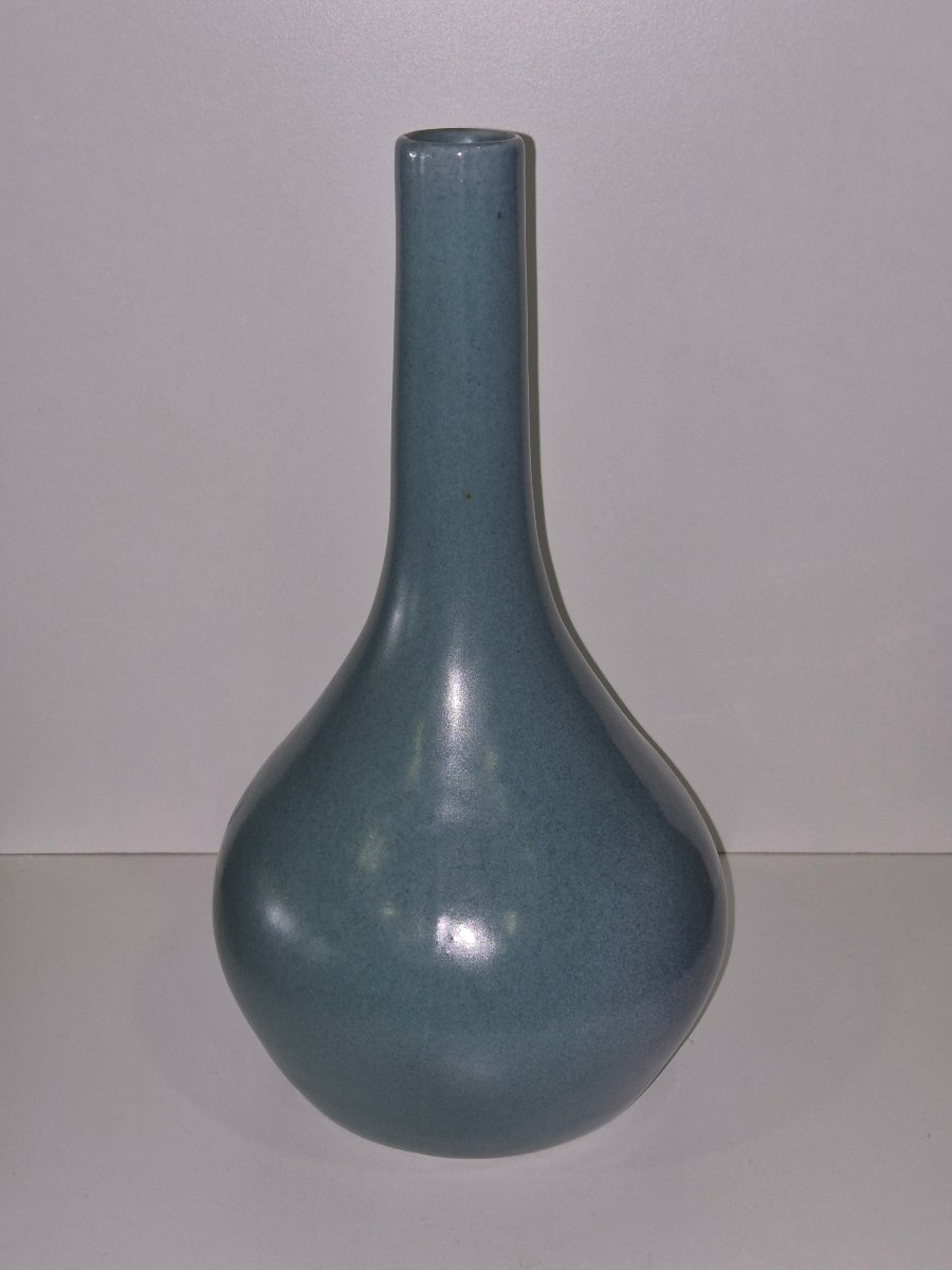 TIM et JACQUELINE ORR. VASE EN PORCELAINE EMAILLÉE ANNÉES 60-photo-4