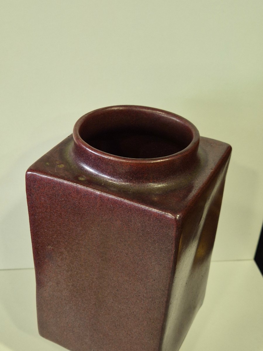 TIM et JACQUELINE ORR. VASE EN PORCELAINE EMAILLÉE-photo-4