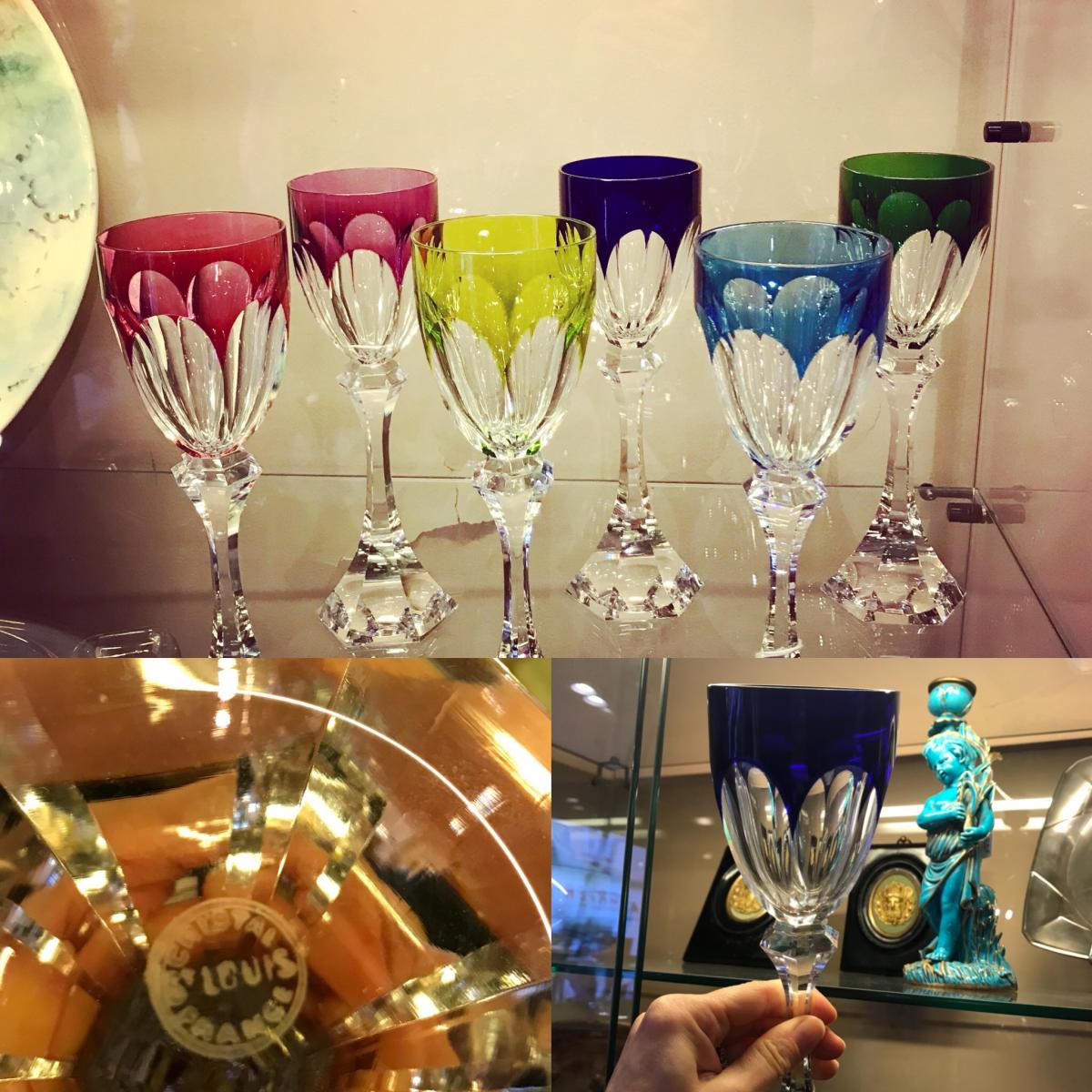 service verres de couleur en cristal Saint Louis Modèle Chambord -photo-4