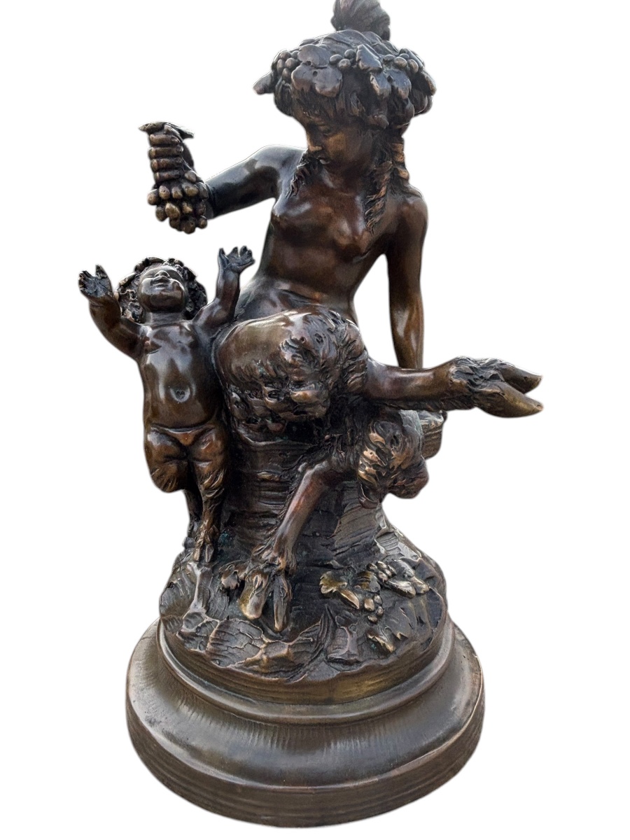Bronze Group After Clodion Lost-wax Casting By Laugaraise Bronze Foundry