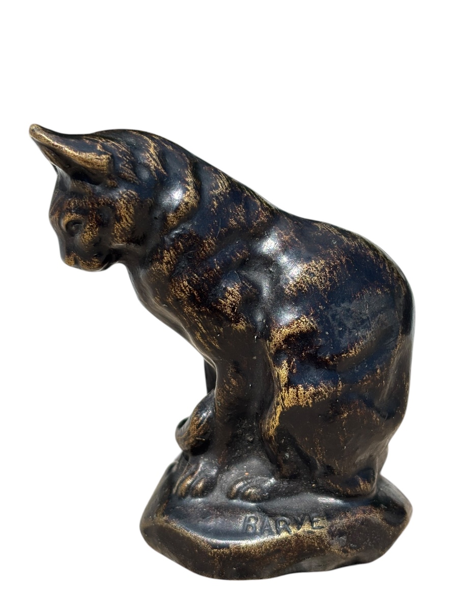 Bronze Cat By Barye