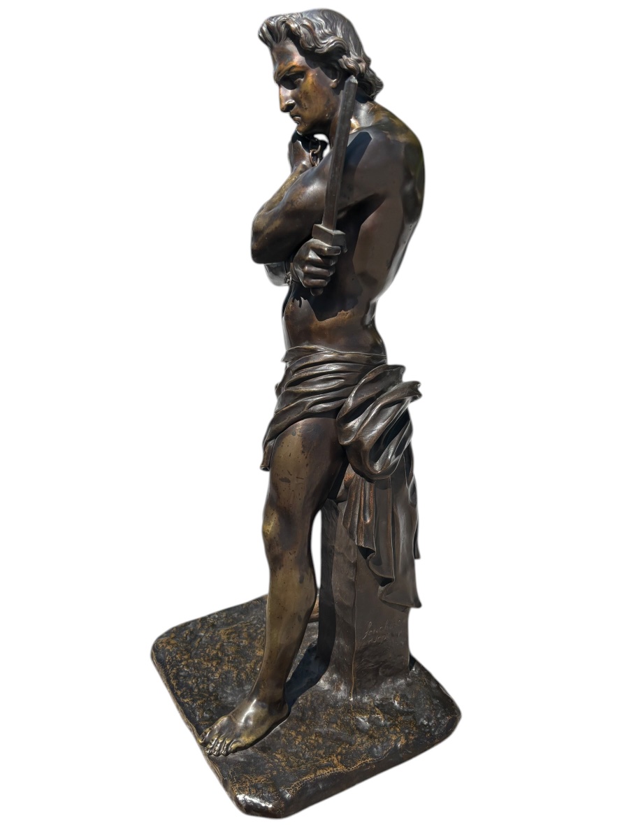 Bronze Sculpture Of Spartacus By Jean Jacques Feuchère-photo-2