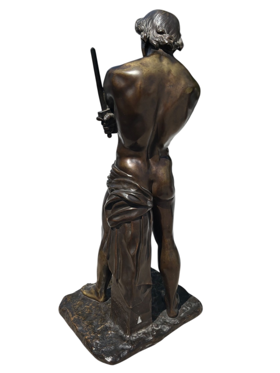 Bronze Sculpture Of Spartacus By Jean Jacques Feuchère-photo-4