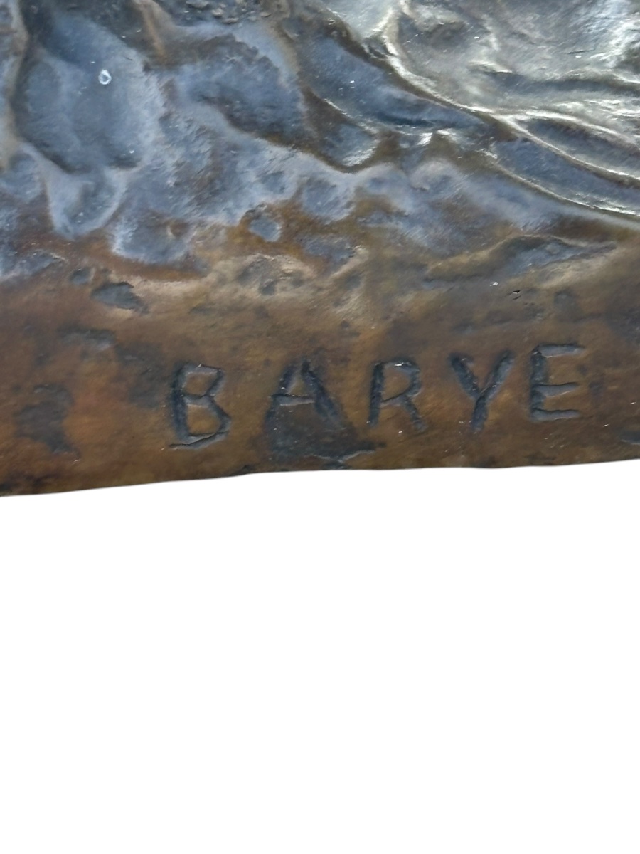 Sculpture Eléphant en bronze d'après Antoine Louis Barye-photo-1