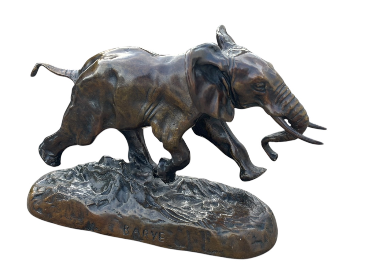 Sculpture Eléphant en bronze d'après Antoine Louis Barye