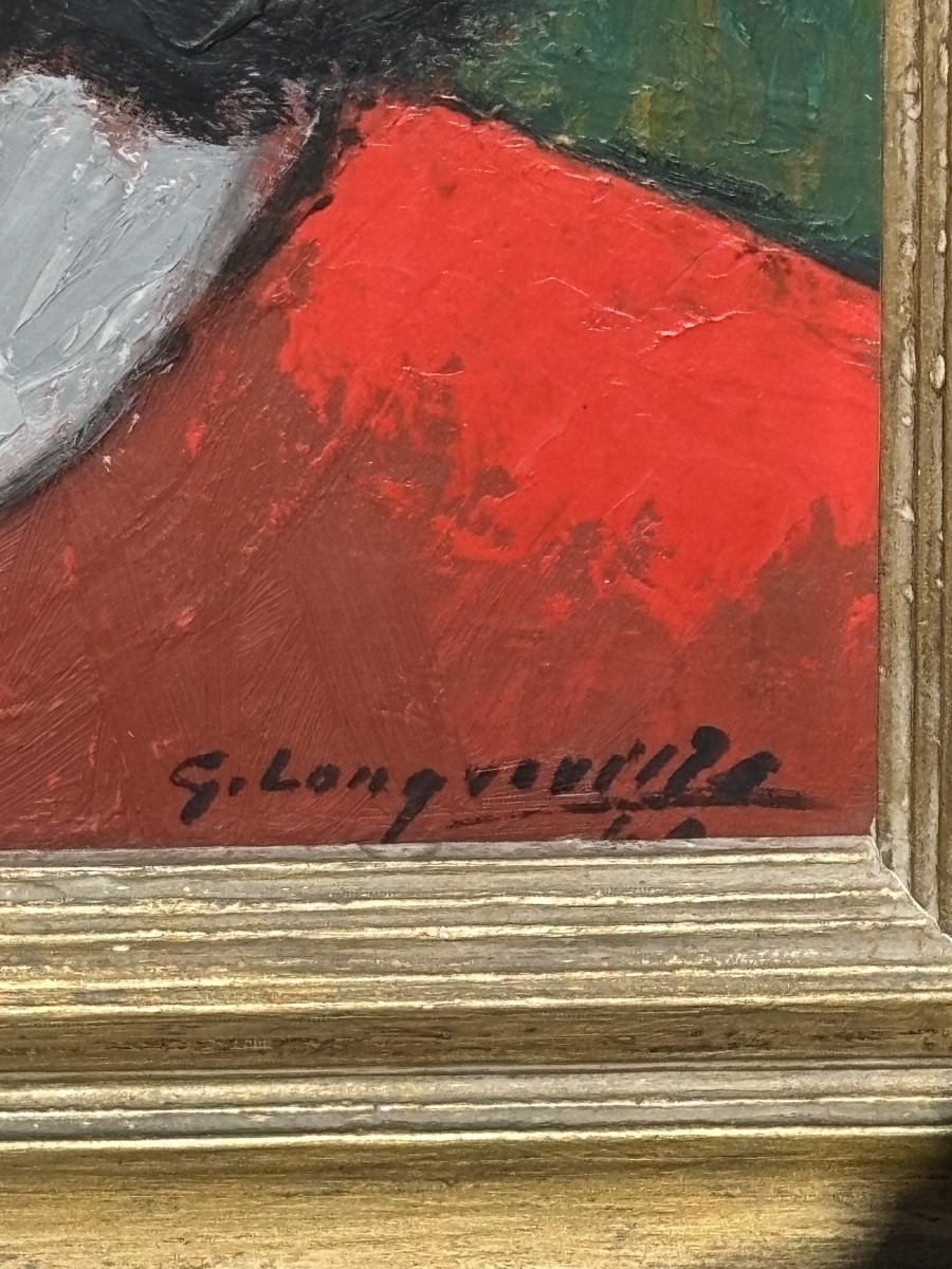 Tableau portrait de Georges Longueville ( 1896 - 1989 ) -photo-3