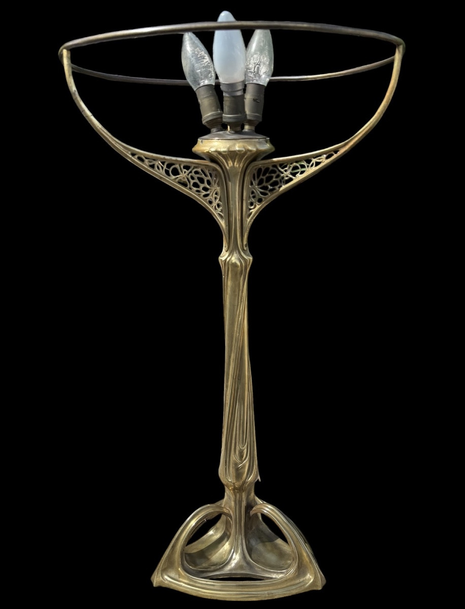 Louis Majorelle ( Toul 1859 - Nancy 1926 ) Ormolu Lamp Base