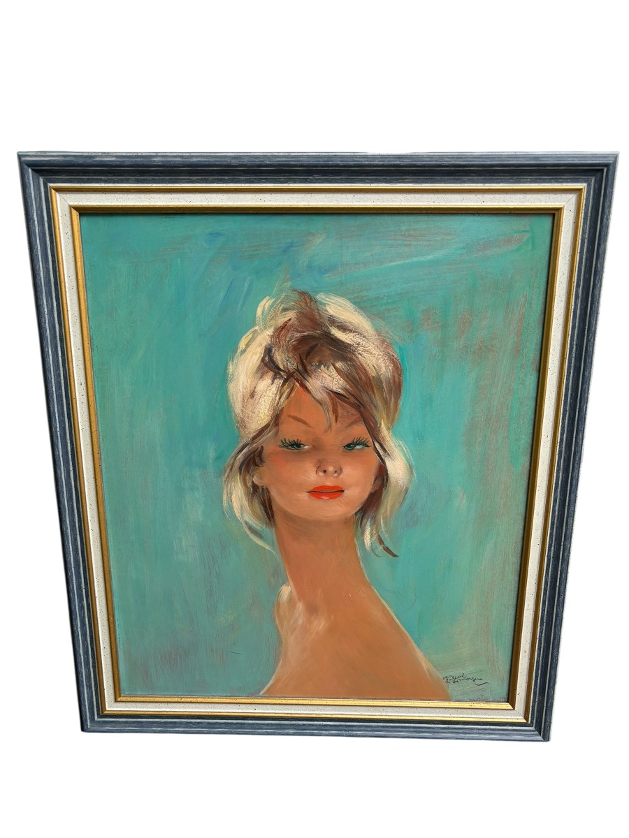 Jean Gabriel Domergue Portrait Painting Marie Chantal-photo-3