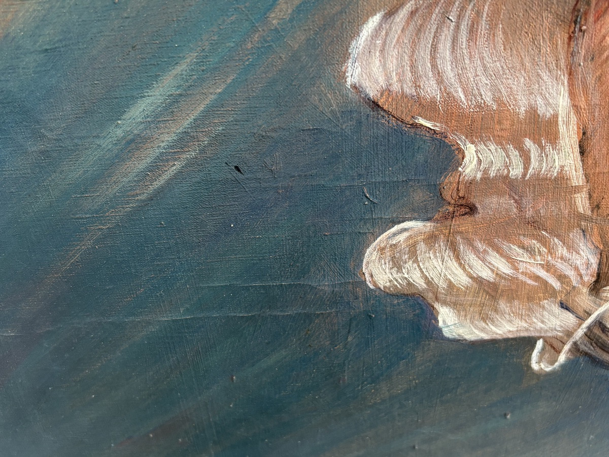 Grand Tableau Huile sur toile Jeune femme de Jean Gabriel Domergue-photo-2