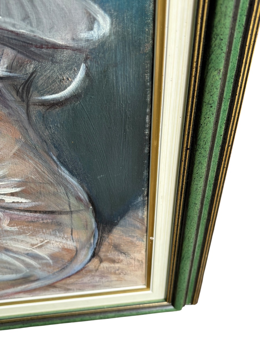 Grand Tableau Huile sur toile Jeune femme de Jean Gabriel Domergue-photo-4