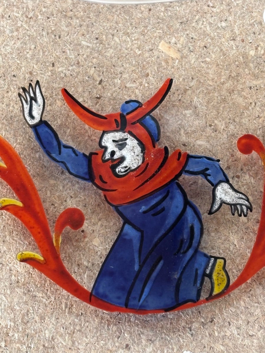 Humorous Trinket Dish: “c’est La Mère Michel” By émile Gallé, Made Of Enameled Glass -photo-2