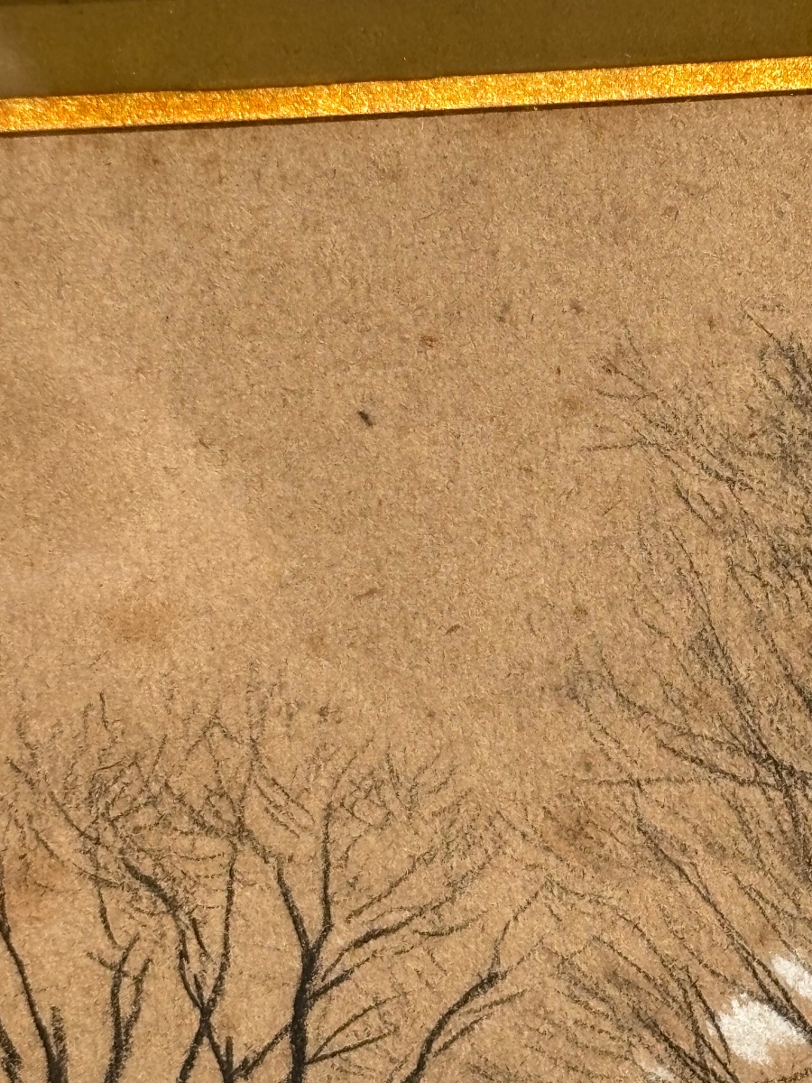 Large Drawing By François émile Michel (1828–1909) -photo-3
